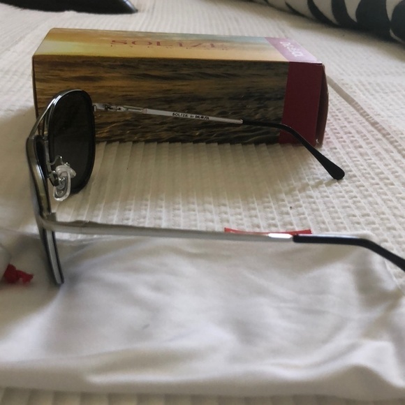 ?NWOT Del sole Black and Silver sunglasses main image 7